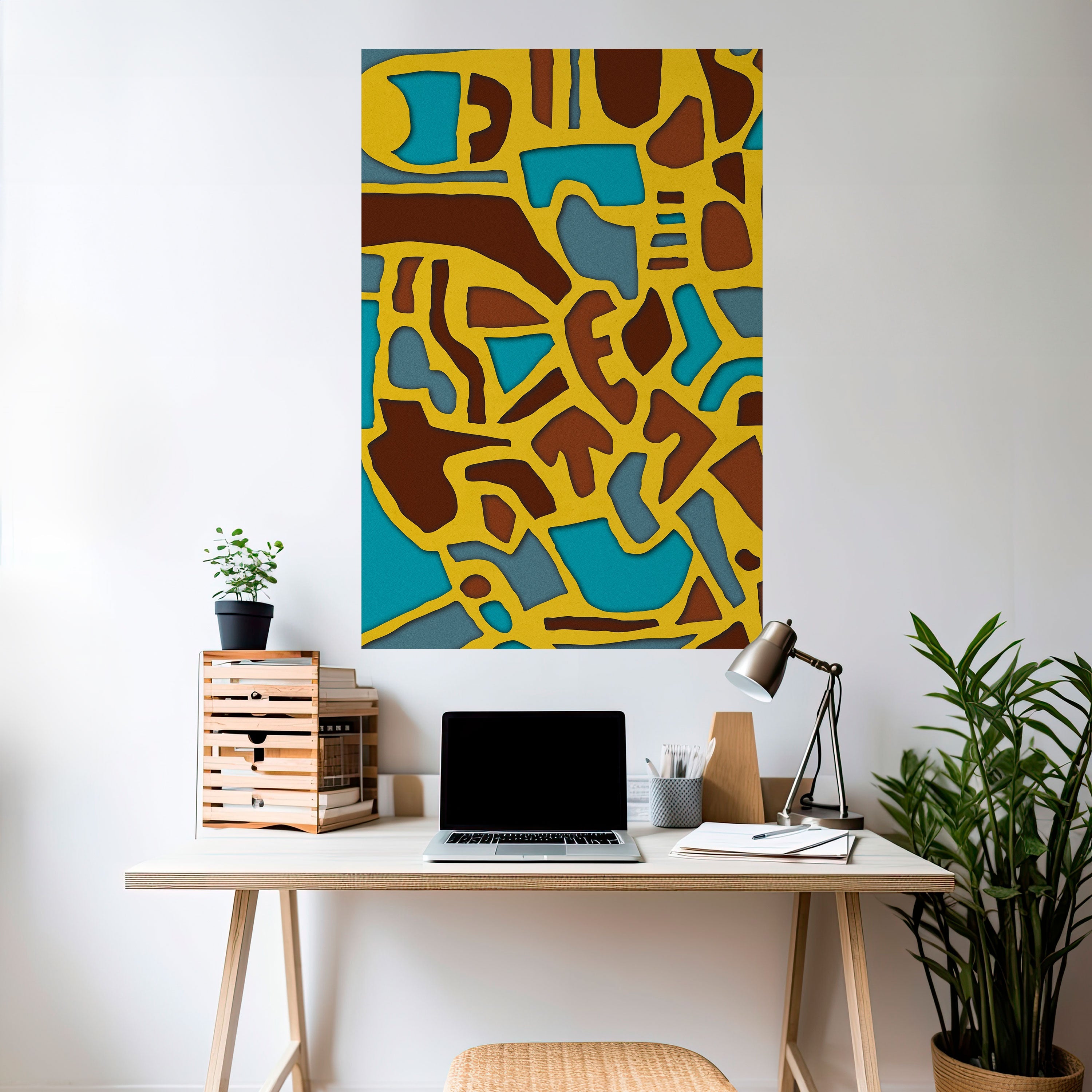 ASSYMETRICAL HARMONY Peel and Stick Vertical Poster