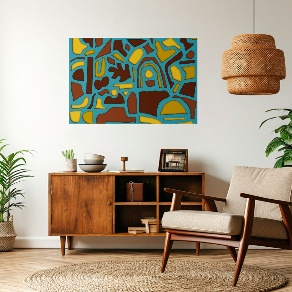 SHAPE EXTRAVAGANZA Peel and Stick Horizontal Poster