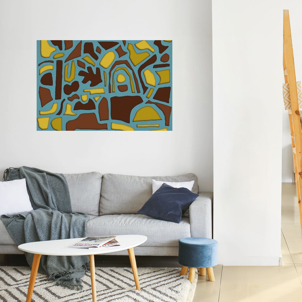 SHAPE EXTRAVAGANZA Peel and Stick Horizontal Poster