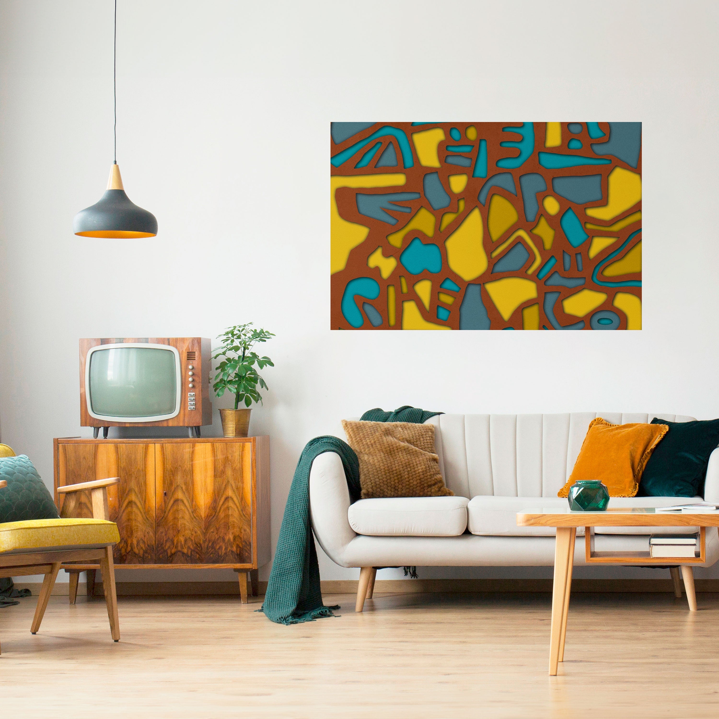 FORM SHUFFLE Peel and Stick Horizontal Poster