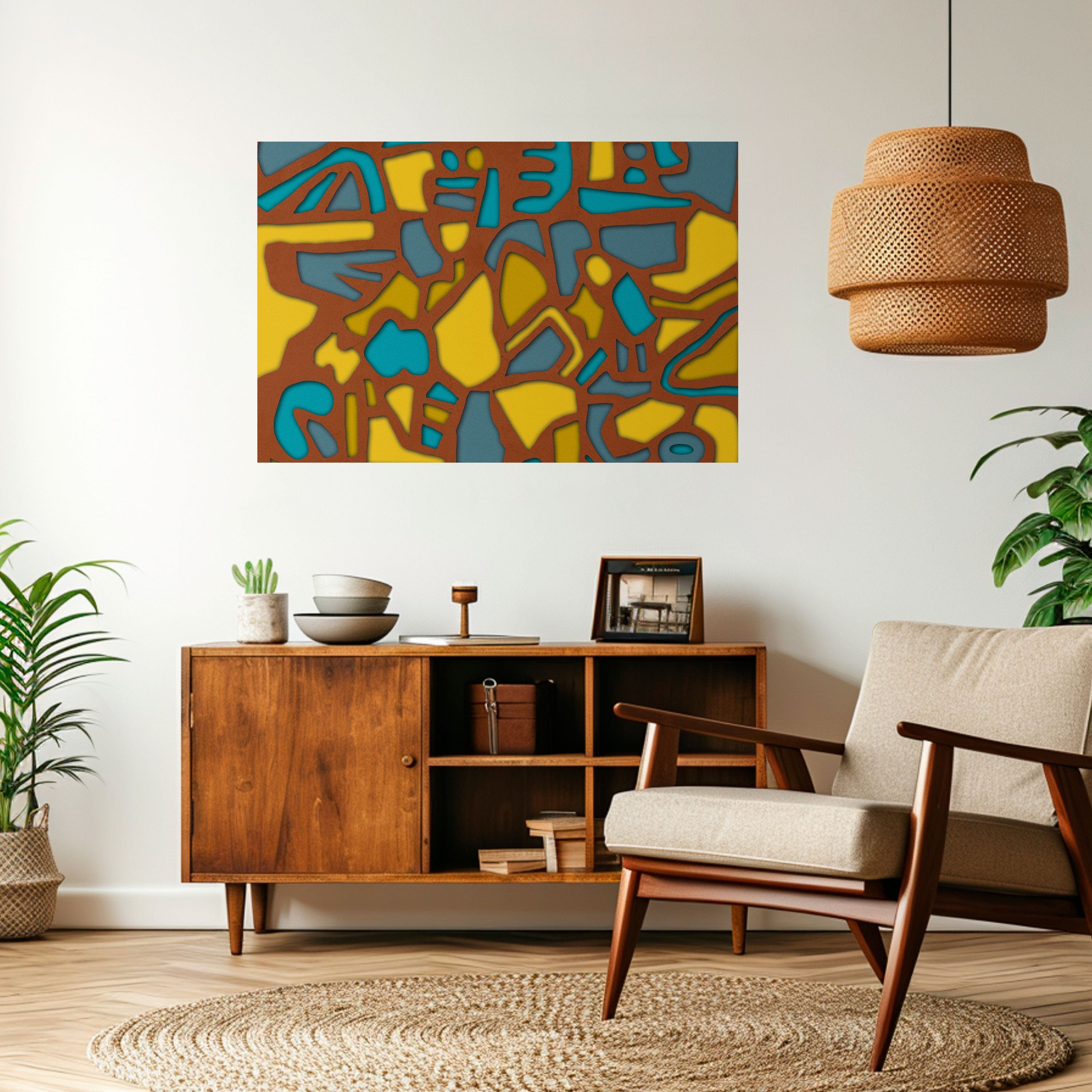 FORM SHUFFLE Peel and Stick Horizontal Poster