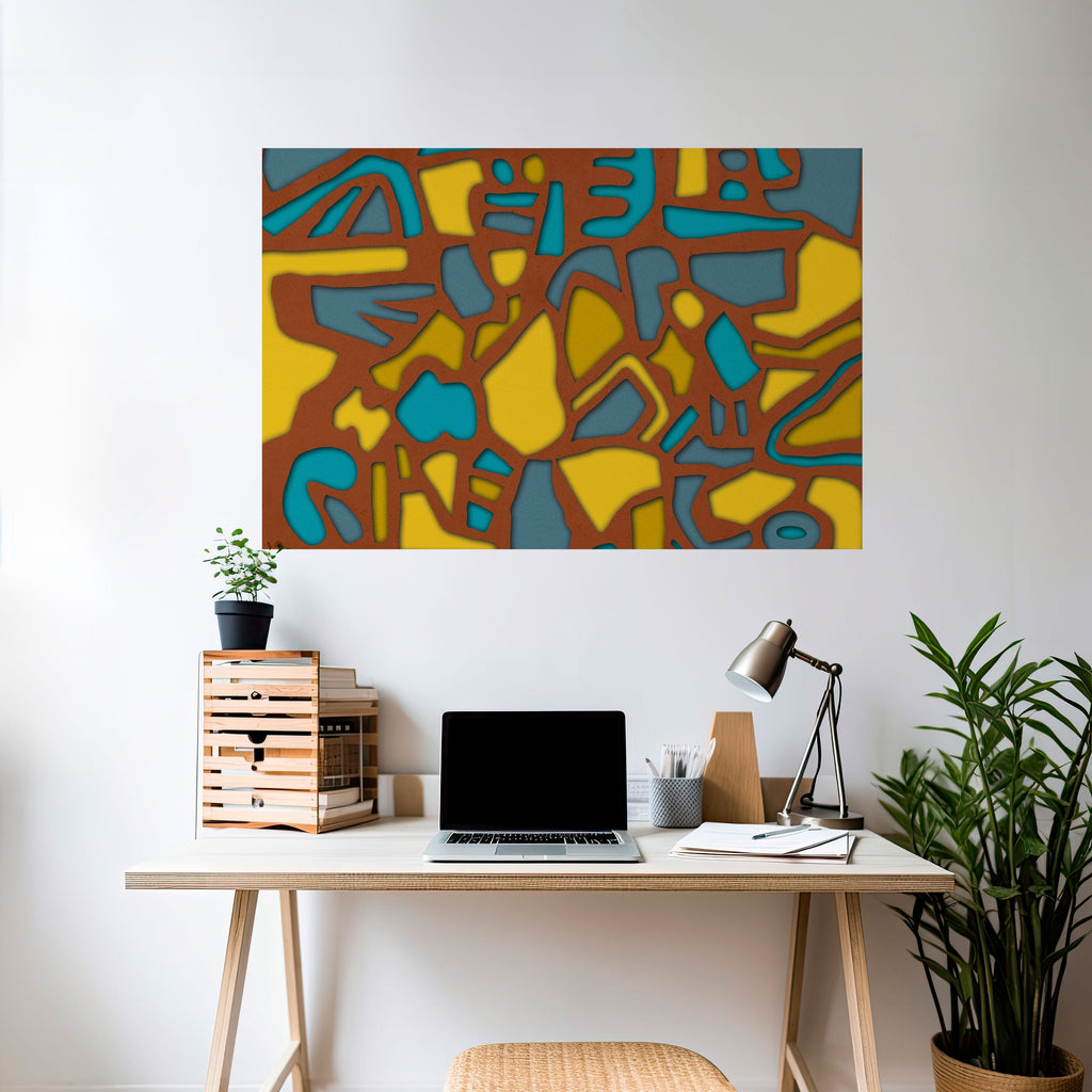 FORM SHUFFLE Peel and Stick Horizontal Poster