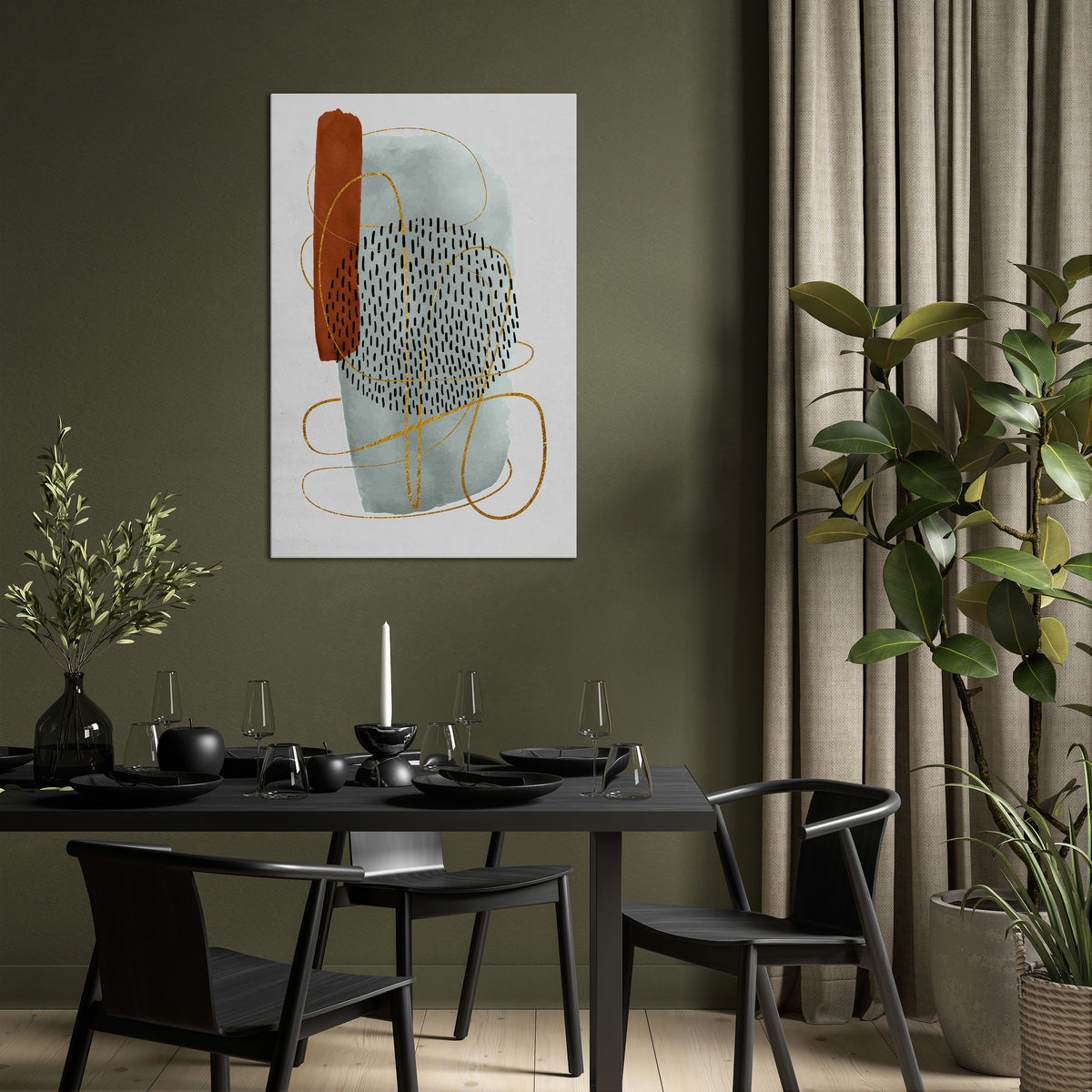 WRAPPED IN FORM Quadro em tela vertical