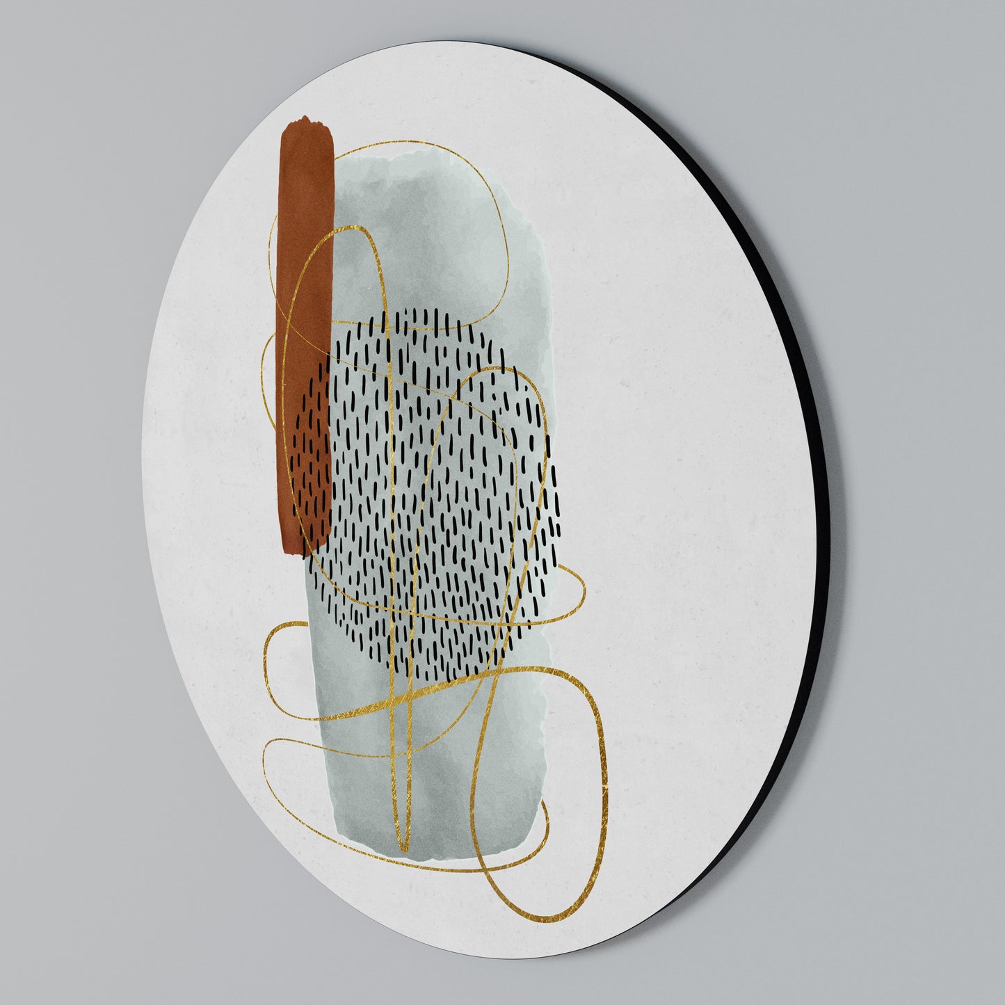 WRAPPED IN FORM Round Wall Art