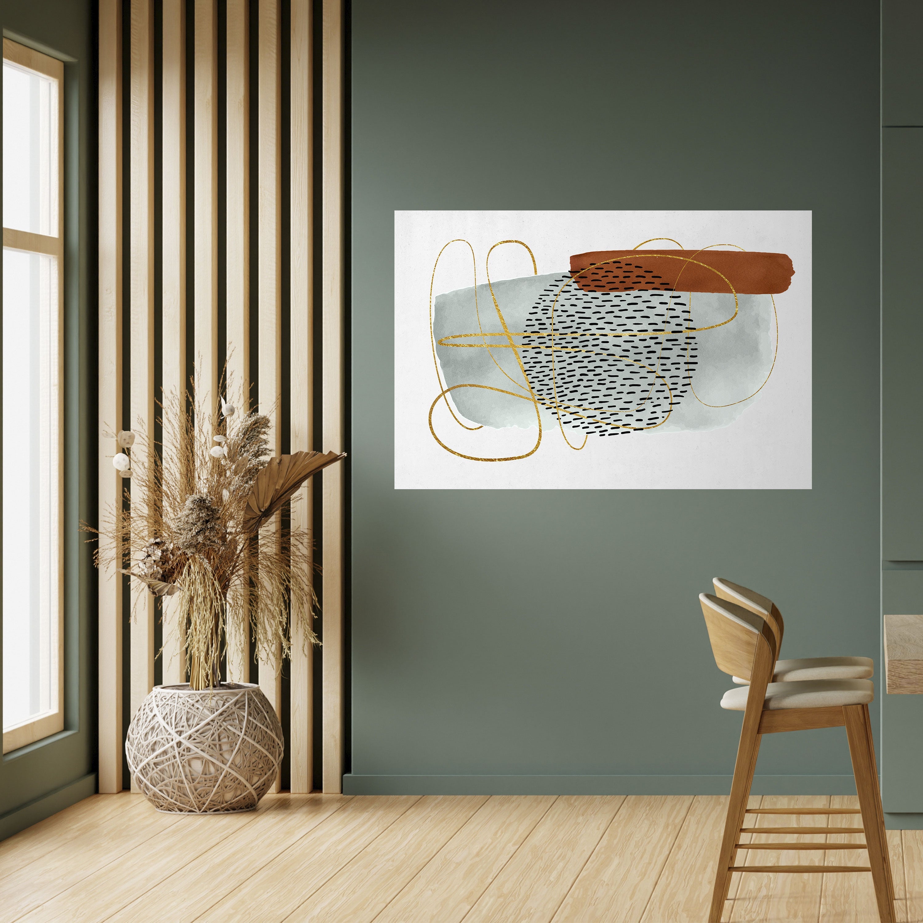 WRAPPED IN FORM Peel and Stick Horizontal Poster