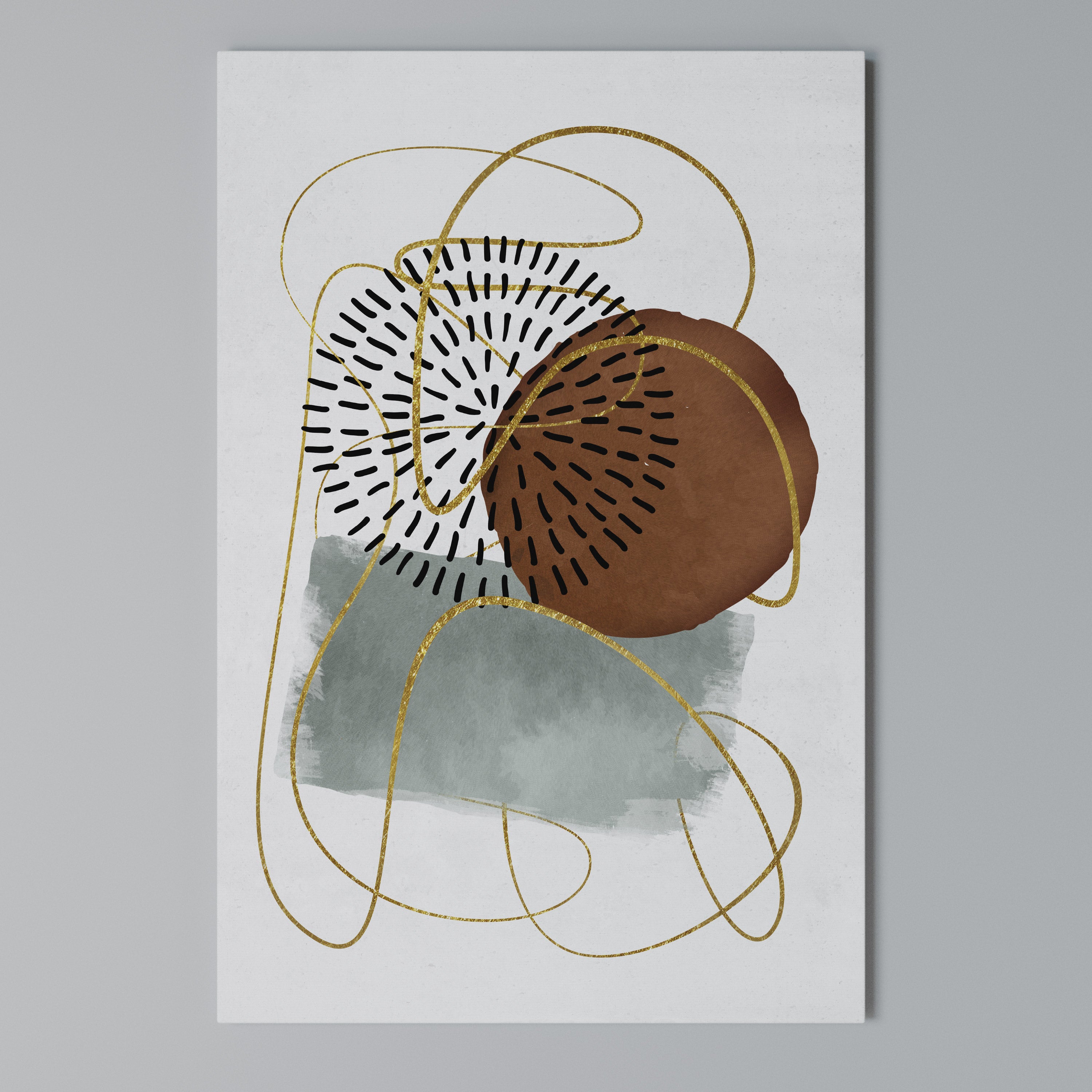 WRAPPED IN SHAPE Vertical Canvas Print