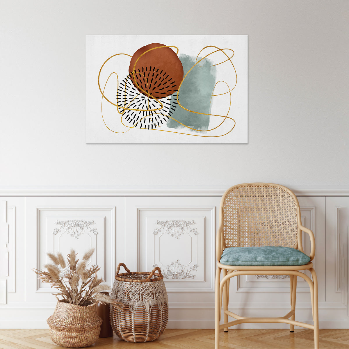 WRAPPED IN SHAPE Horizontal Canvas Print