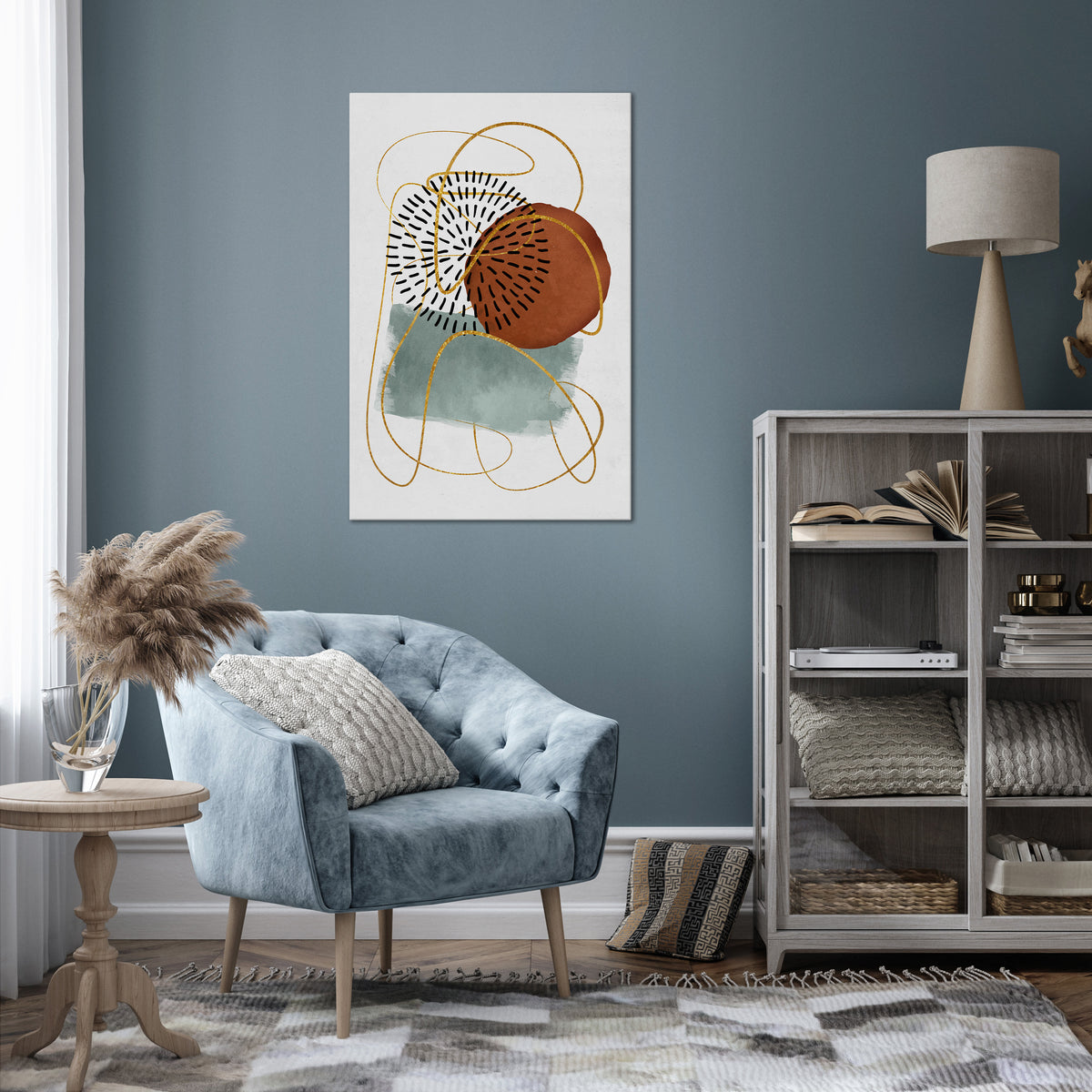 WRAPPED IN SHAPE Quadro em tela vertical
