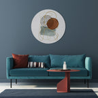 WRAPPED IN SHAPE Round Wall Art