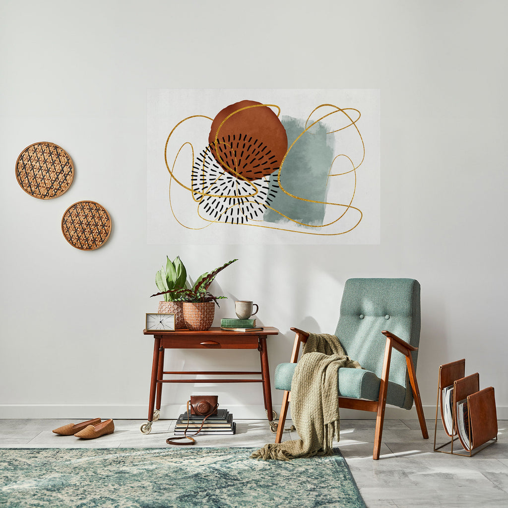 WRAPPED IN SHAPE Peel and Stick Horizontal Poster