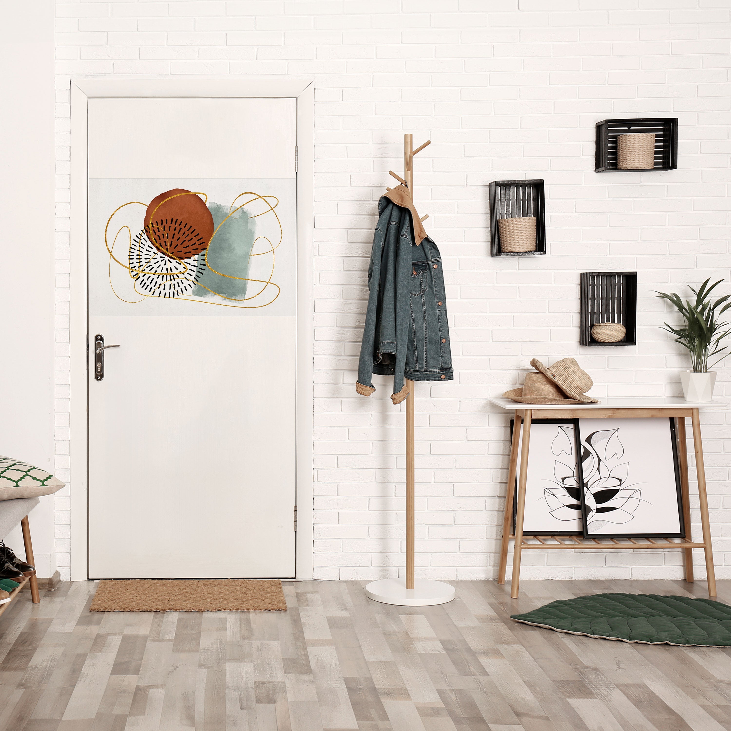 WRAPPED IN SHAPE Peel and Stick Horizontal Poster