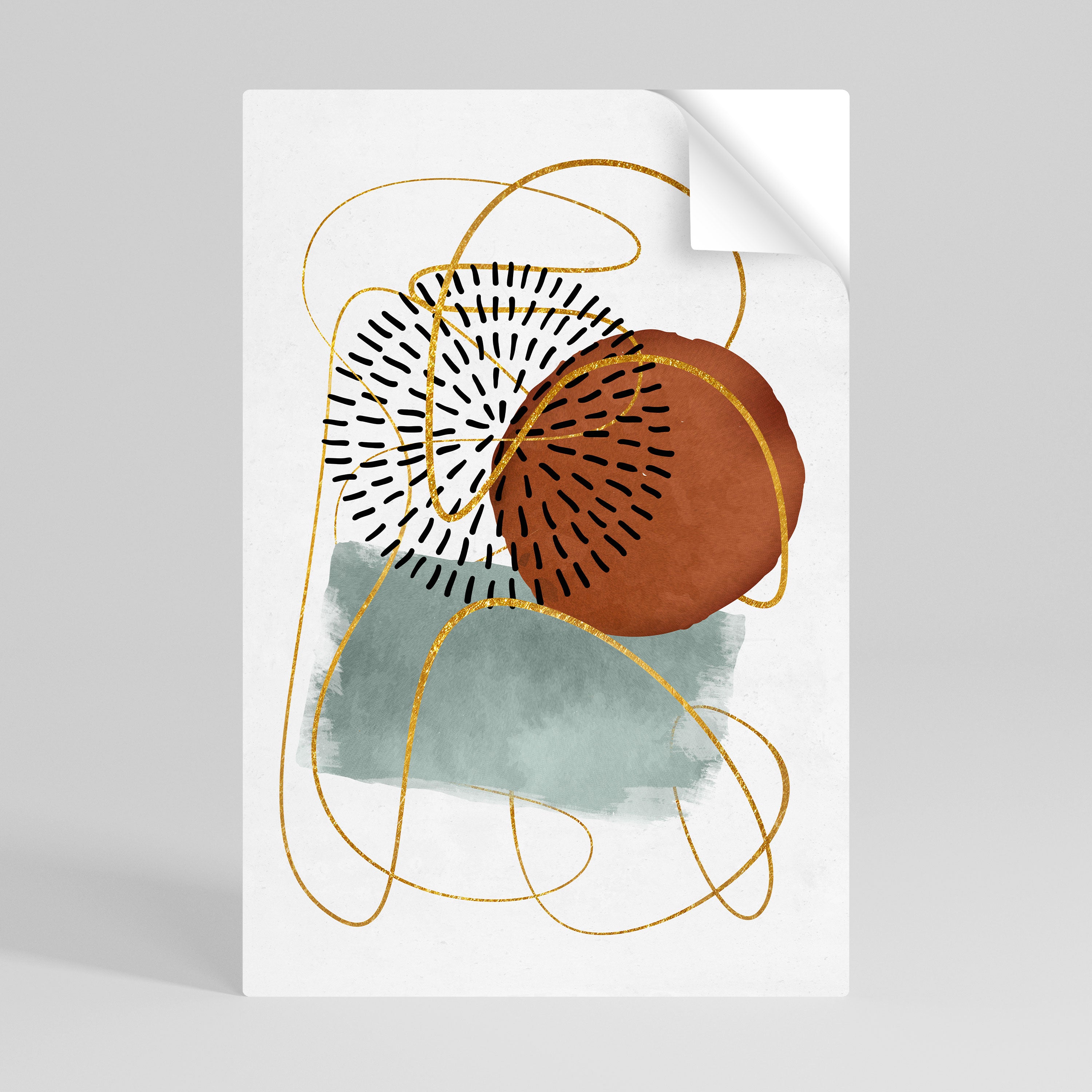 WRAPPED IN SHAPE Póster Autocolante Vertical