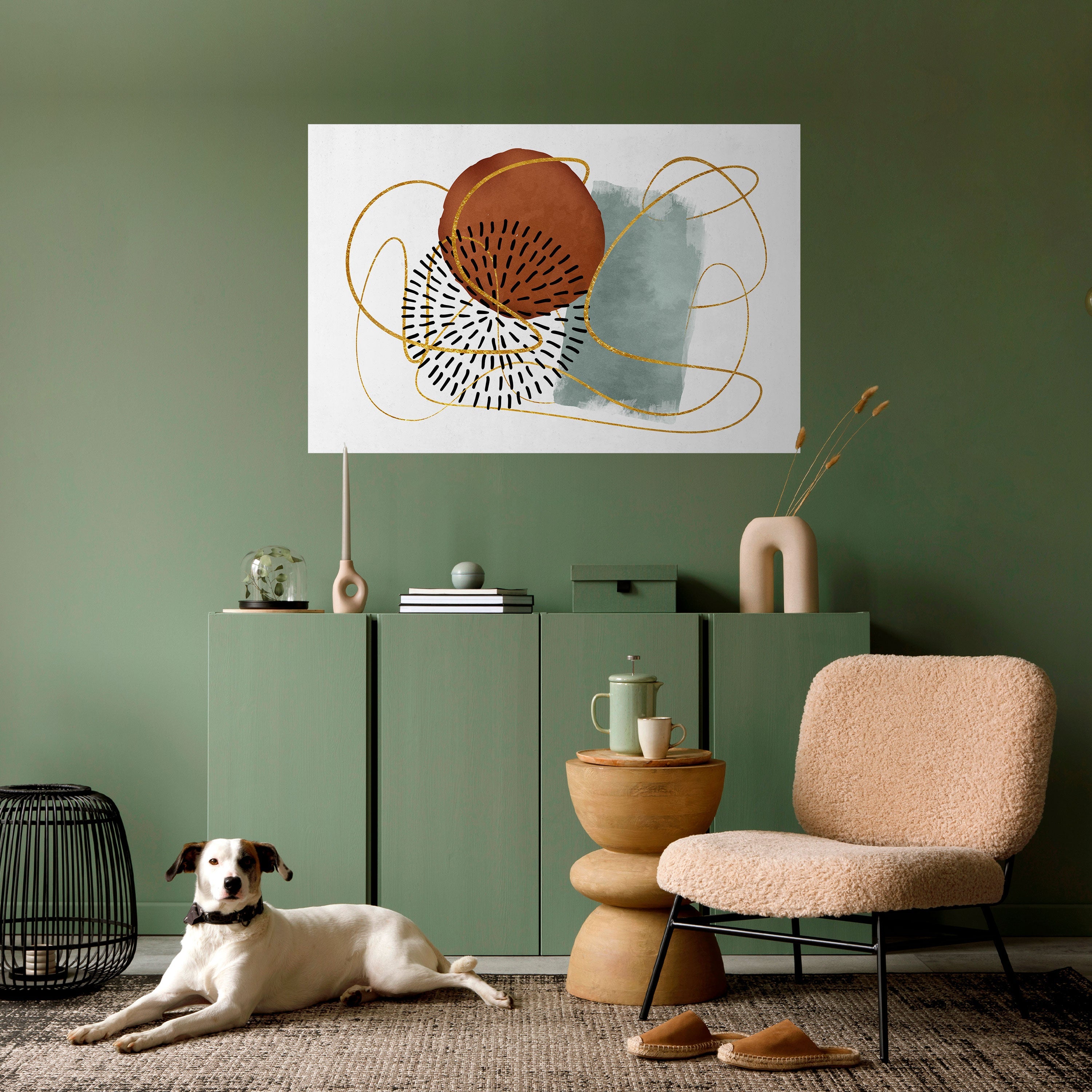 WRAPPED IN SHAPE Peel and Stick Horizontal Poster