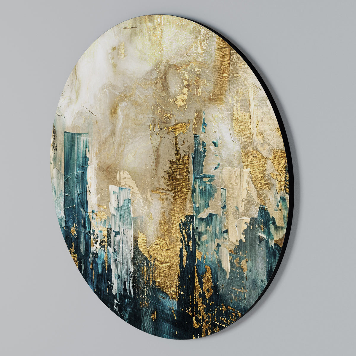TOWN COLLAPSE Round Wall Art