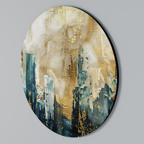 TOWN COLLAPSE Arte de Parede Redonda