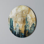 TOWN COLLAPSE Round Wall Art