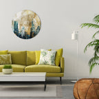 TOWN COLLAPSE Round Wall Art