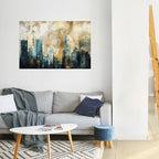 TOWN COLLAPSE Peel and Stick Horizontal Poster