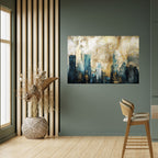 TOWN COLLAPSE Peel and Stick Horizontal Poster