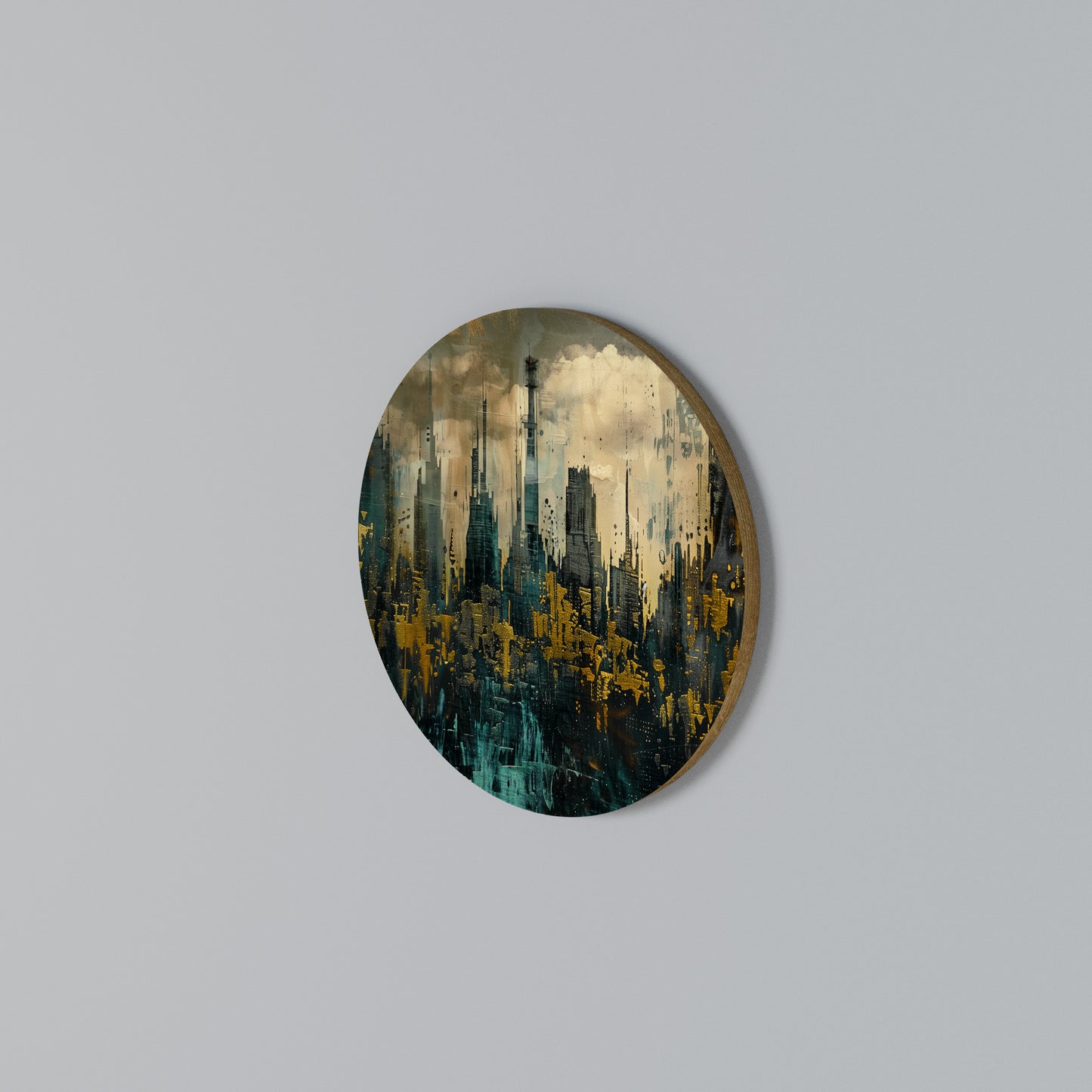 TOWN OBSCURE Arte de Parede Redonda
