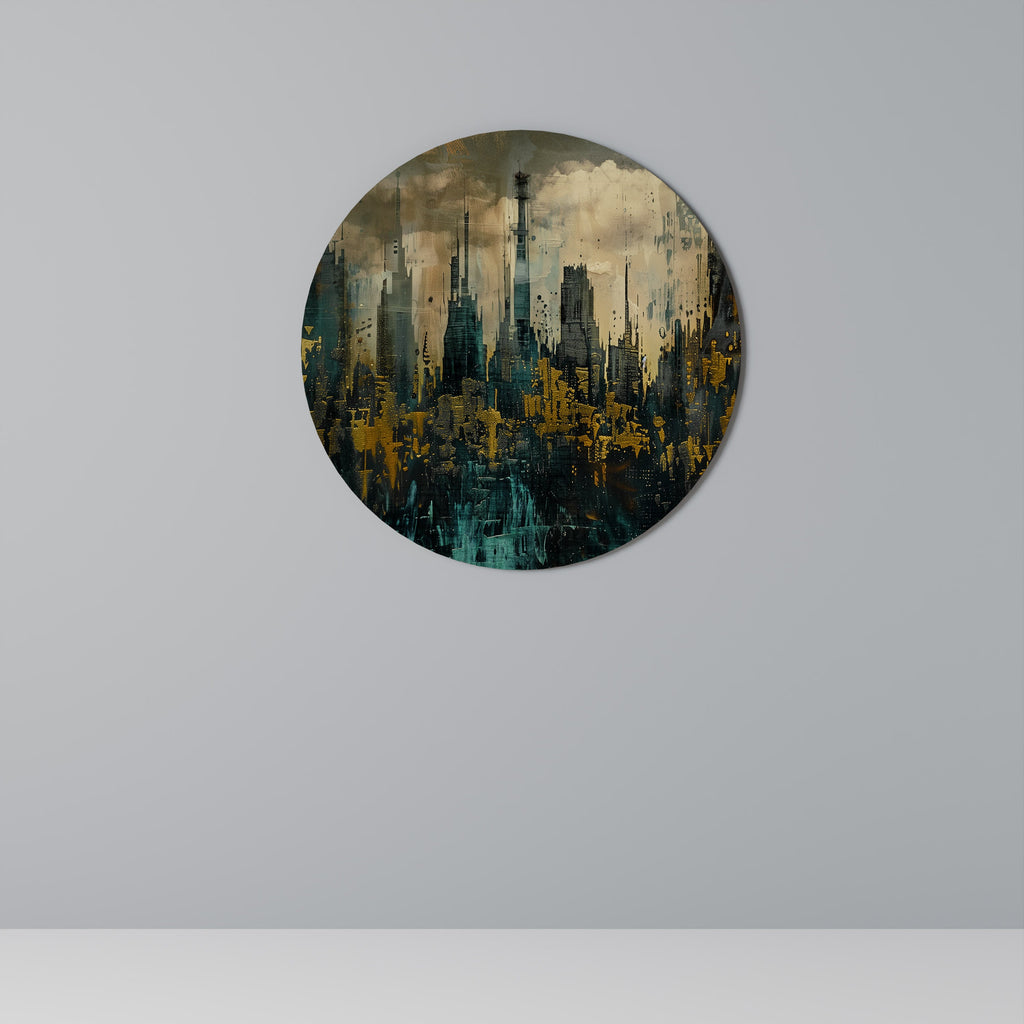 TOWN OBSCURE Round Wall Art