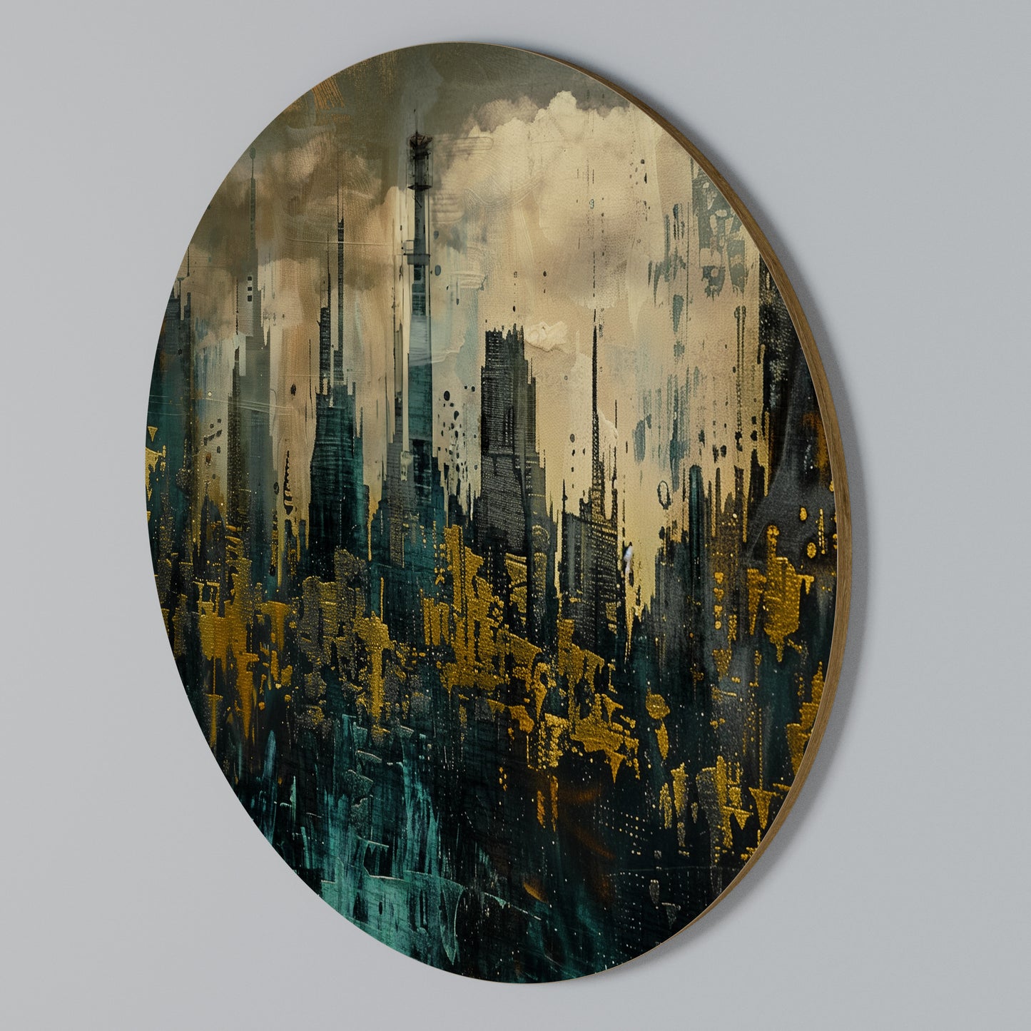 TOWN OBSCURE Arte de Parede Redonda