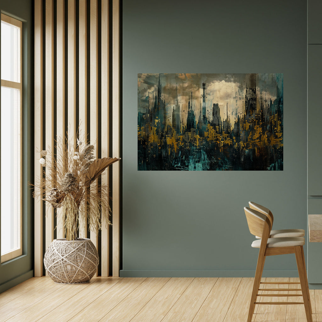 TOWN OBSCURE Peel and Stick Horizontal Poster