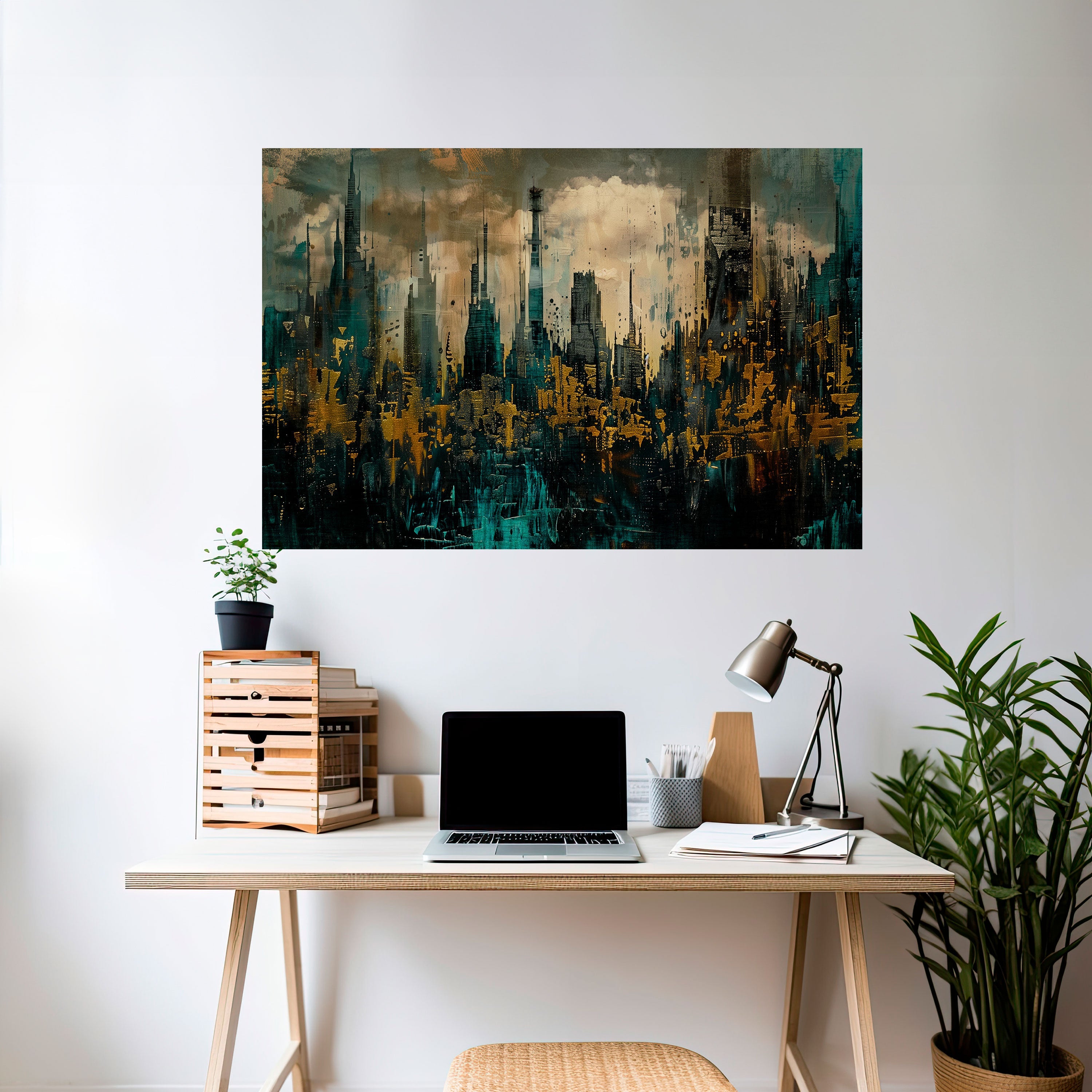 TOWN OBSCURE Peel and Stick Horizontal Poster