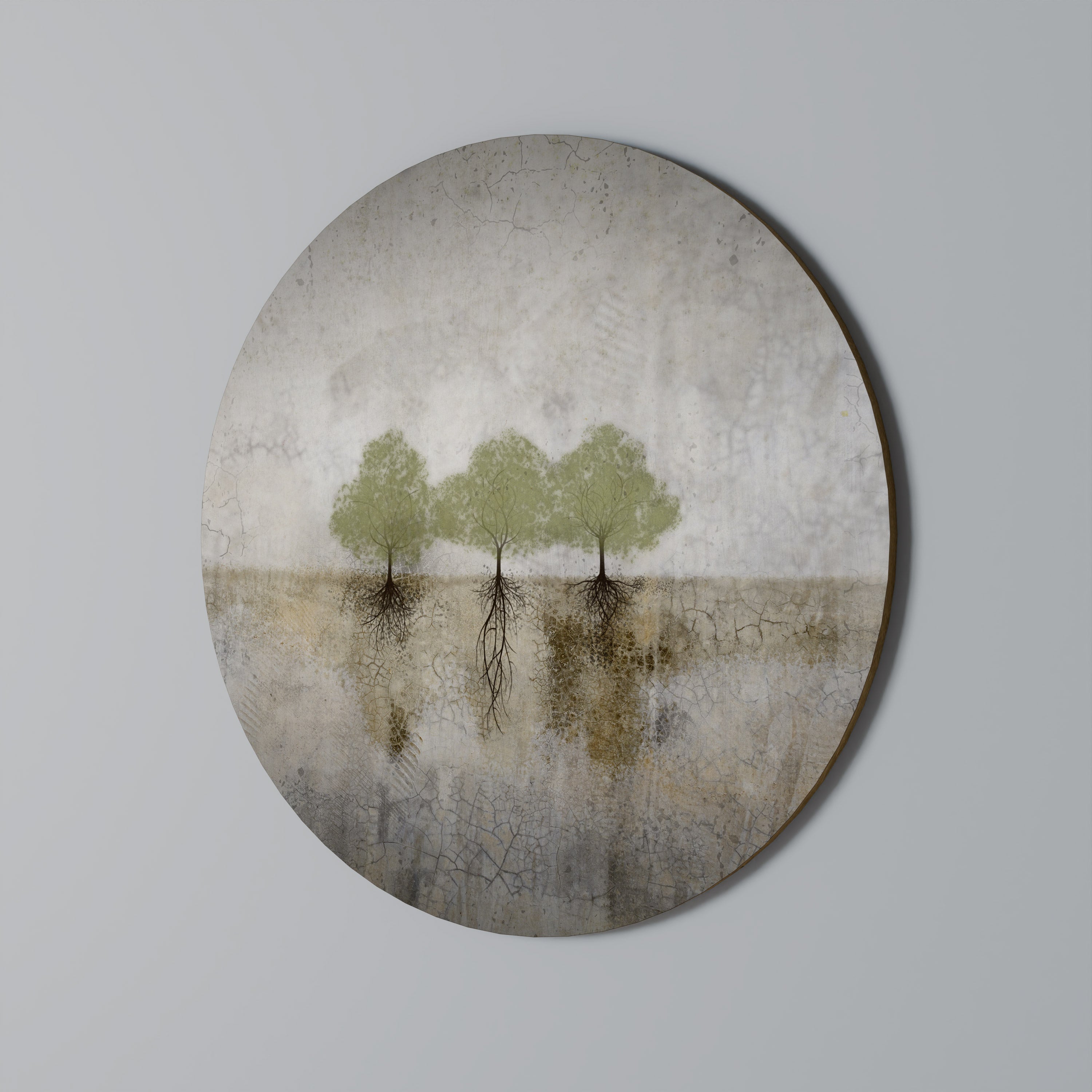 ROOTS OF TIME Quadro Redondo Decorativo