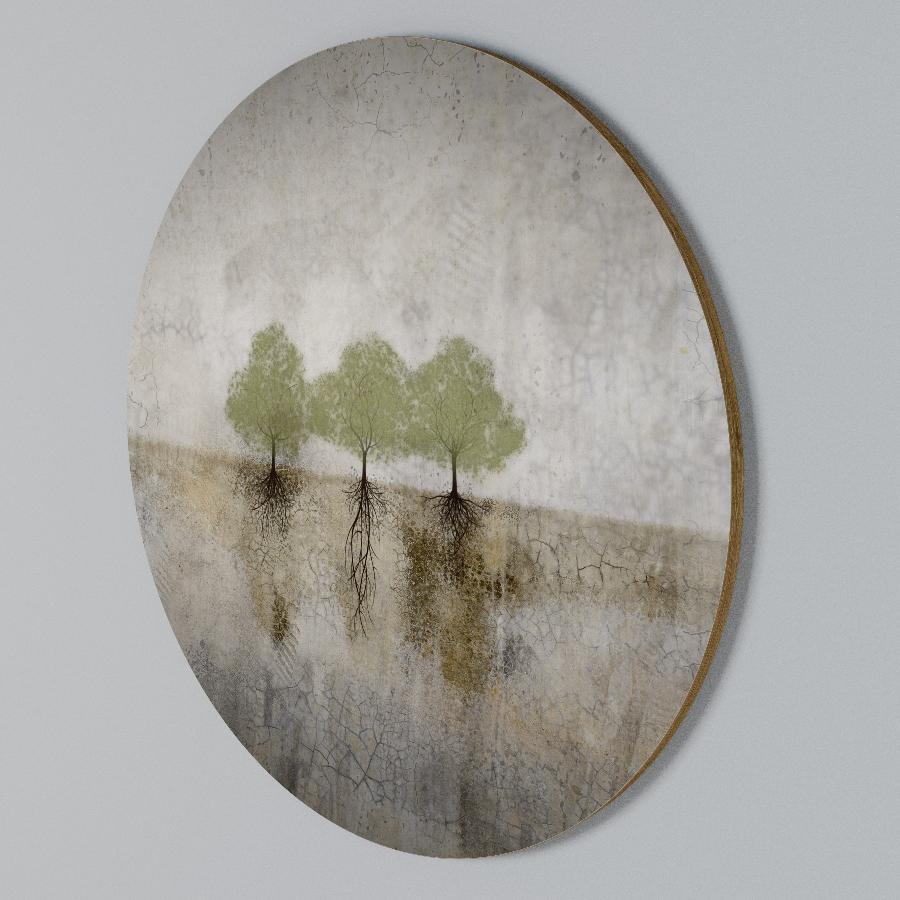 ROOTS OF TIME Round Wall Art