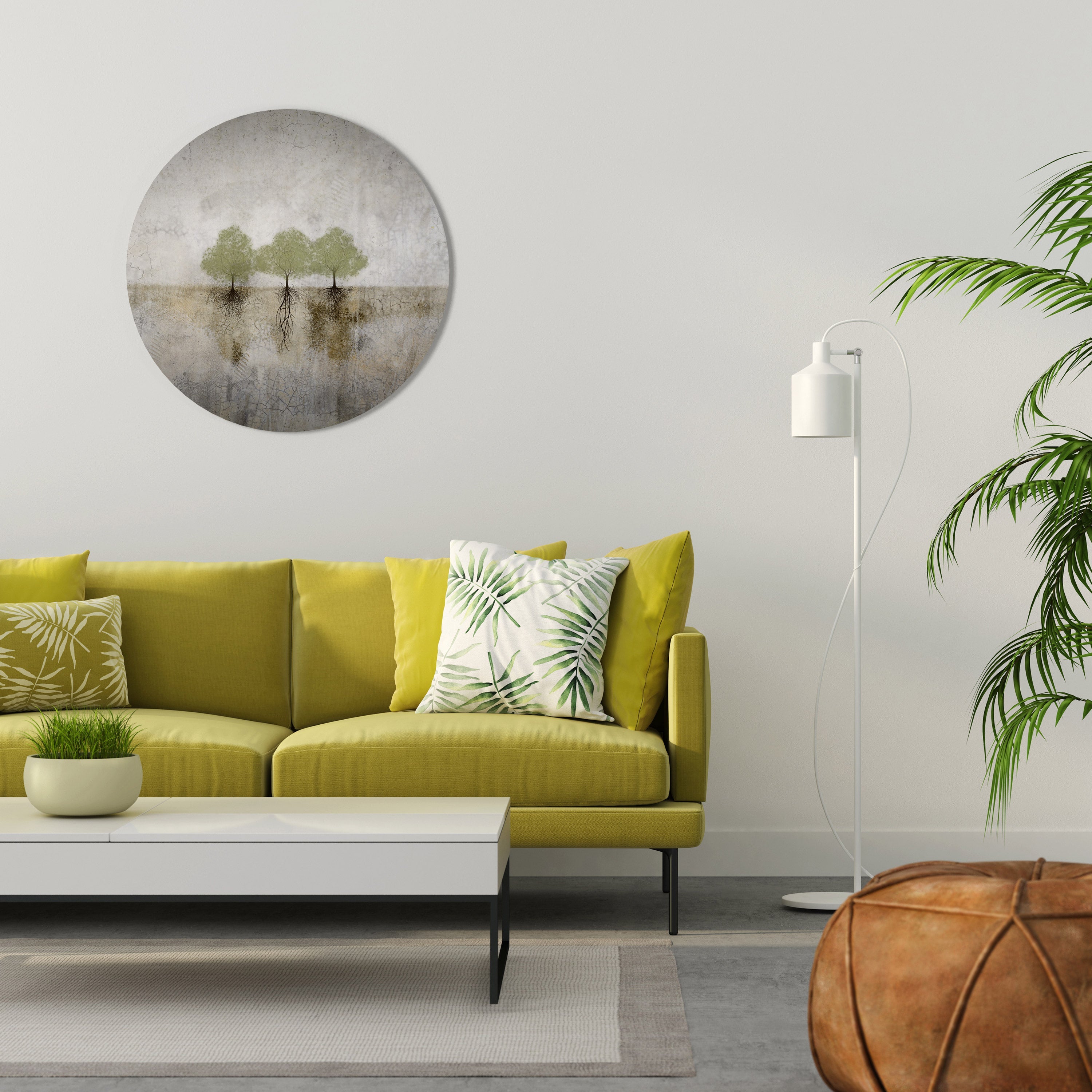 ROOTS OF TIME Quadro Redondo Decorativo