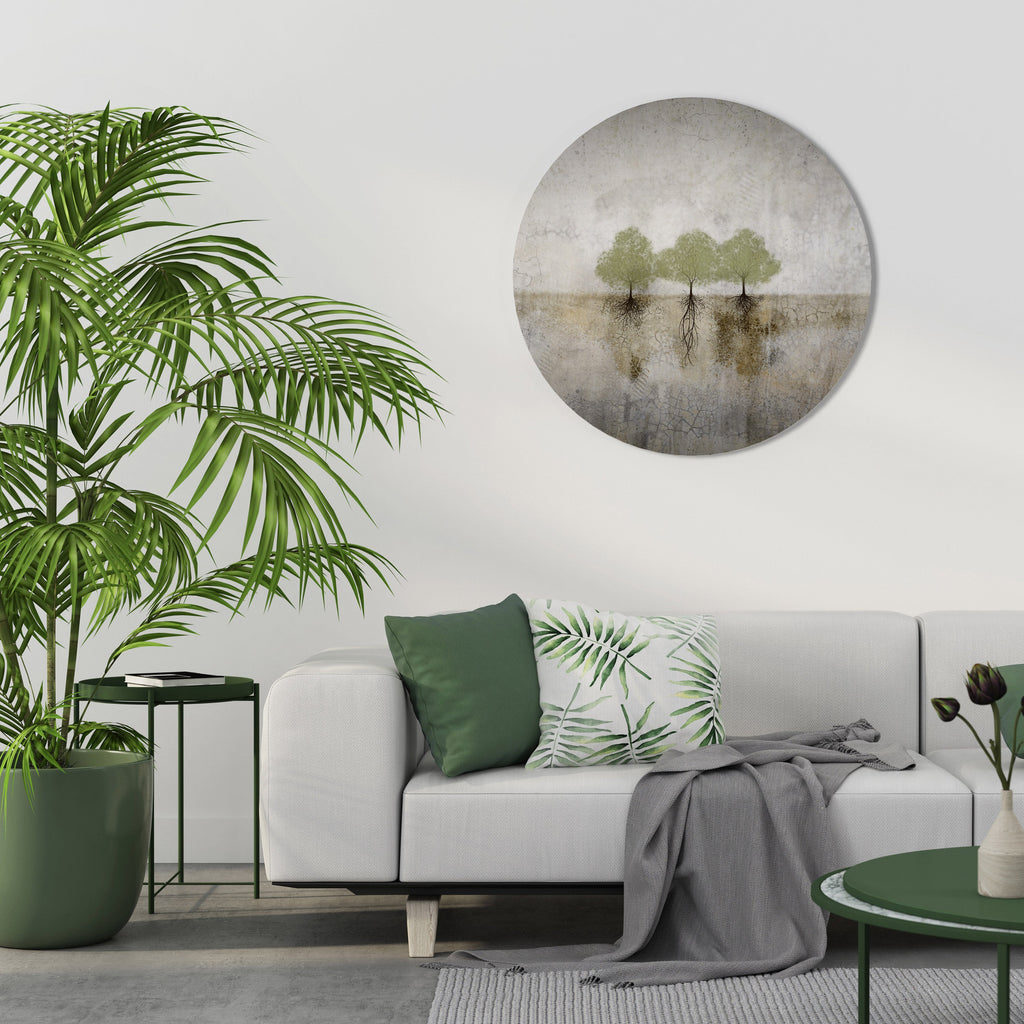 ROOTS OF TIME Quadro Redondo Decorativo