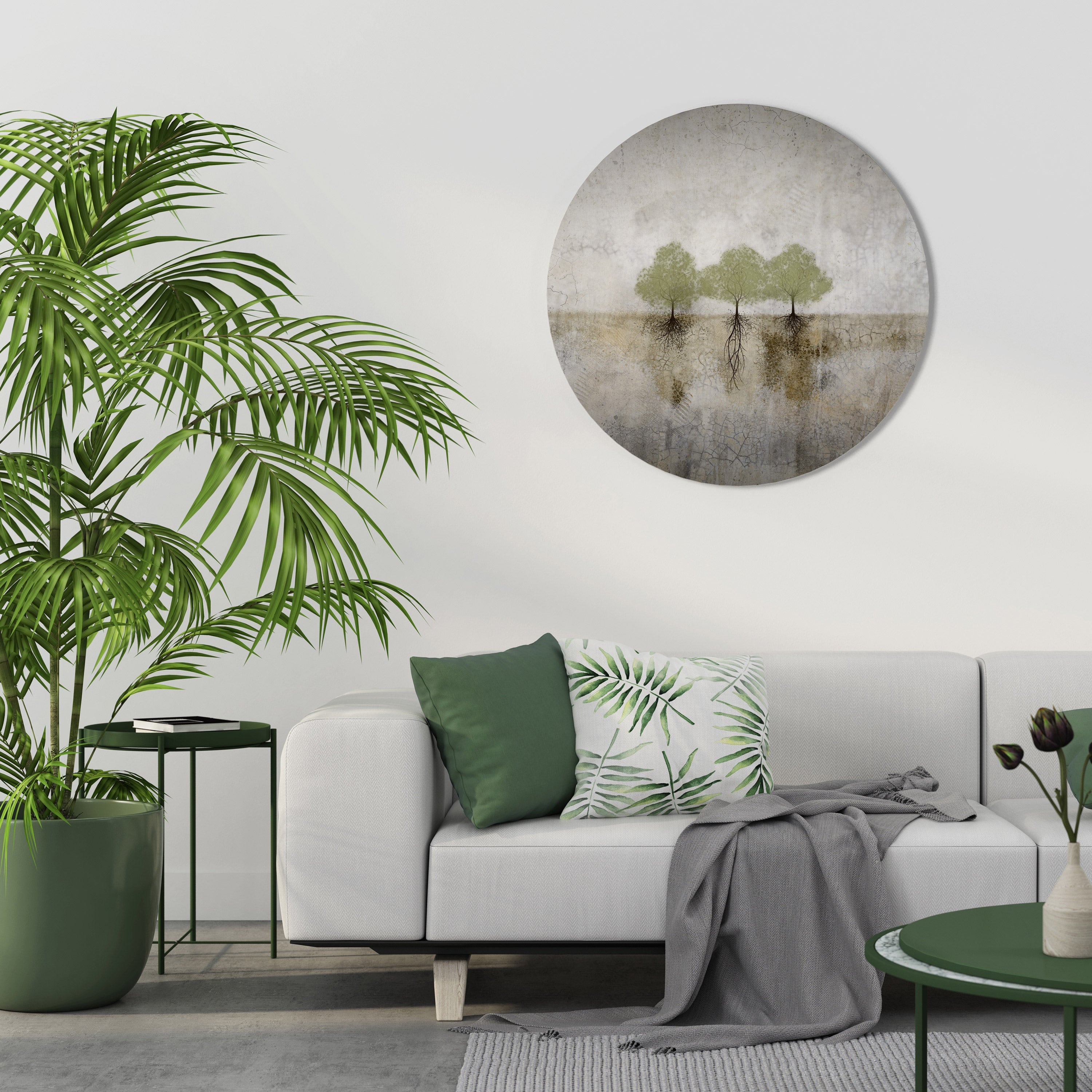 ROOTS OF TIME Quadro Redondo Decorativo