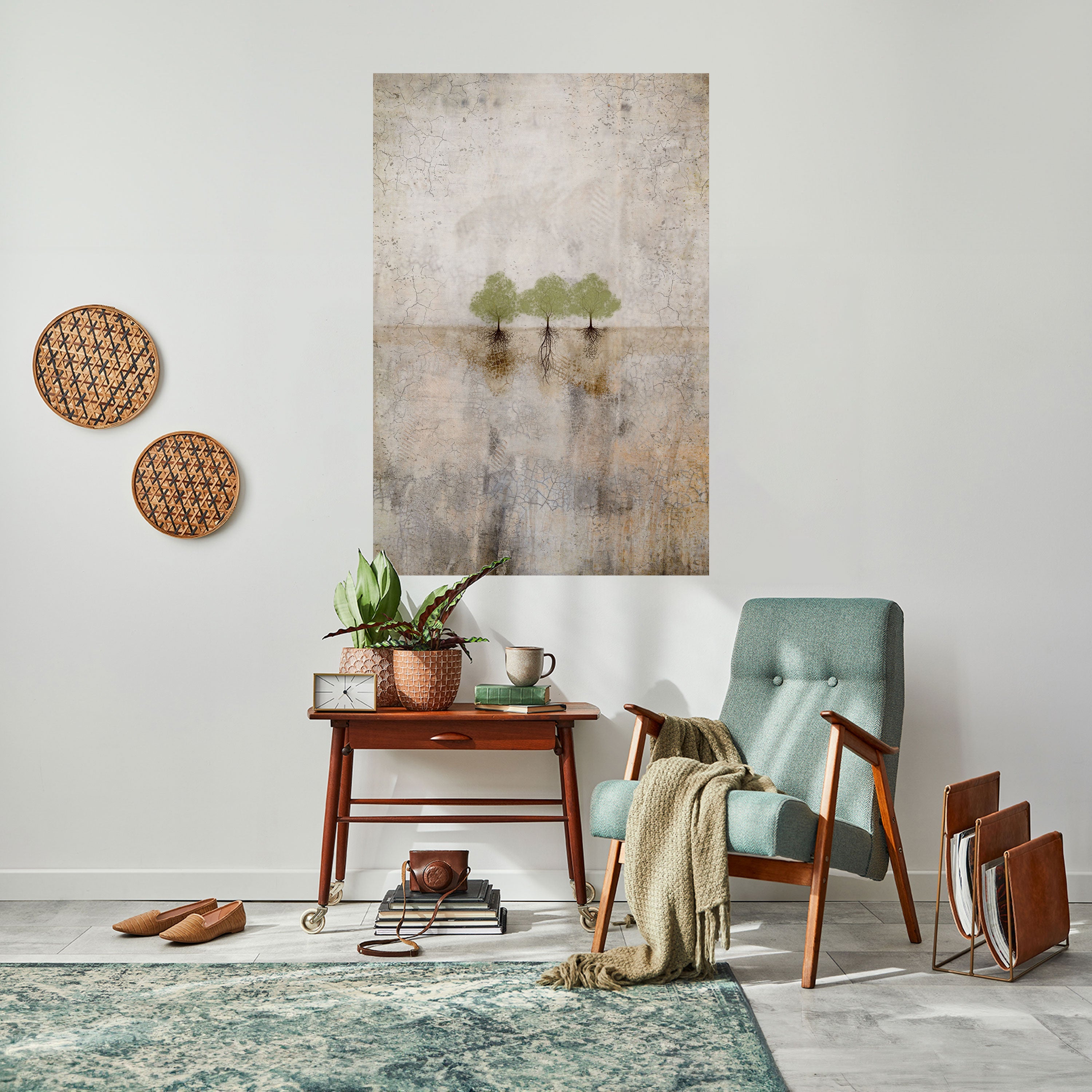 ROOTS OF TIME Peel and Stick Vertical Poster