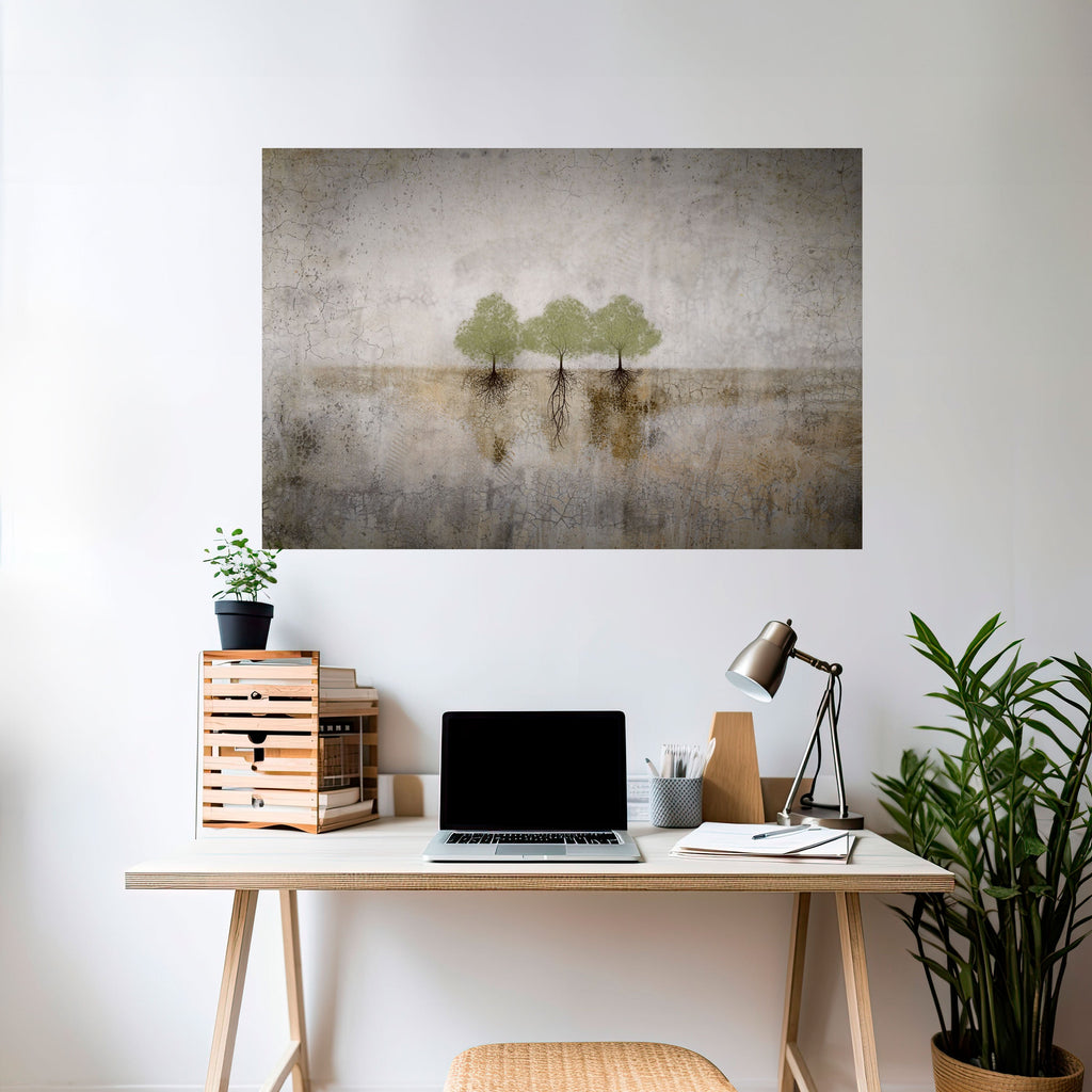 ROOTS OF TIME Peel and Stick Horizontal Poster