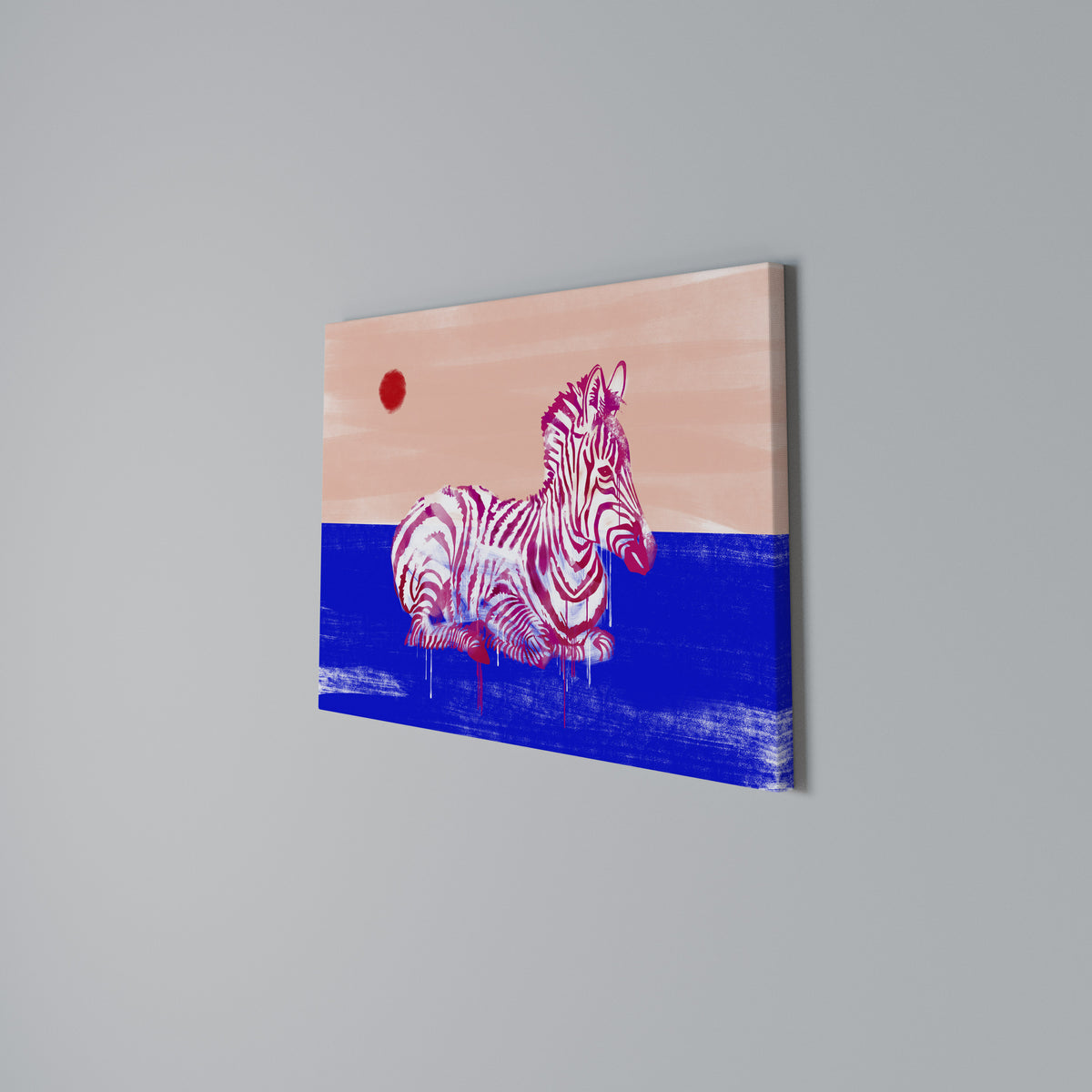 FANCIFUL ZEBRA Horizontal Canvas Print