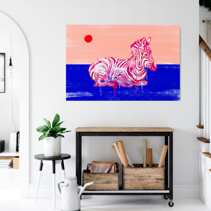FANCIFUL ZEBRA Horizontal Canvas Print