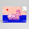 FANCIFUL ZEBRA Póster Autocolante Horizontal