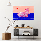 FANCIFUL ZEBRA Peel and Stick Horizontal Poster