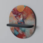 THE DEER MOUNTAIN Prateleira Oval Decorativa em Acabamento Preto