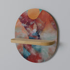 THE DEER MOUNTAIN Prateleira Oval Decorativa em Efeito Carvalho