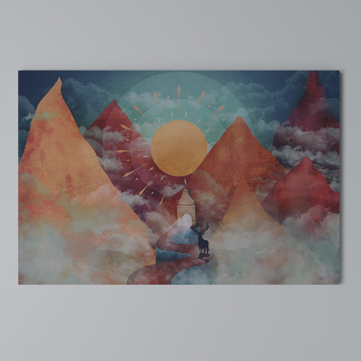 THE DEER MOUNTAIN Horizontal Canvas Print