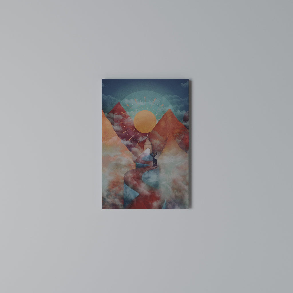 THE DEER MOUNTAIN Quadro em tela vertical