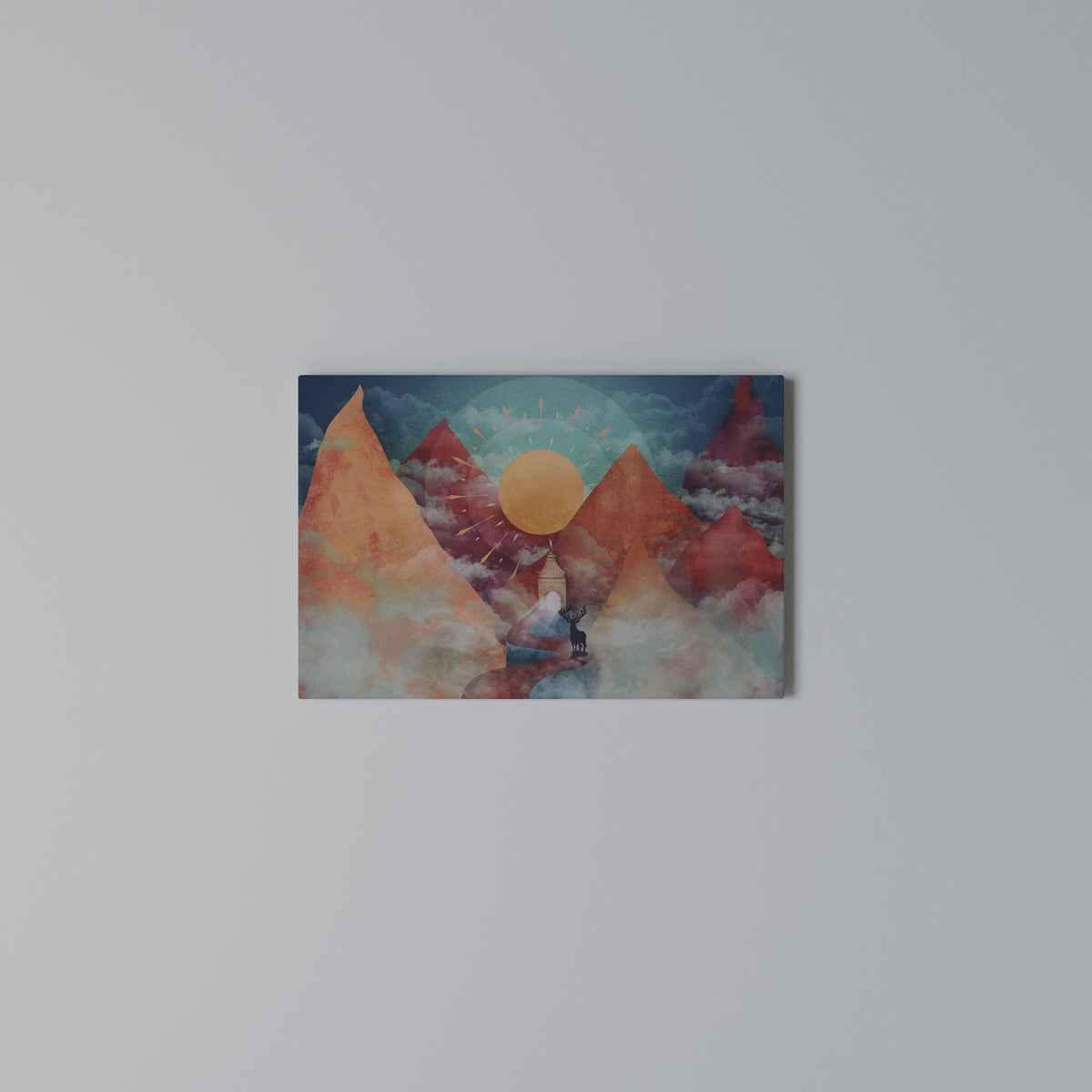 THE DEER MOUNTAIN Horizontal Canvas Print