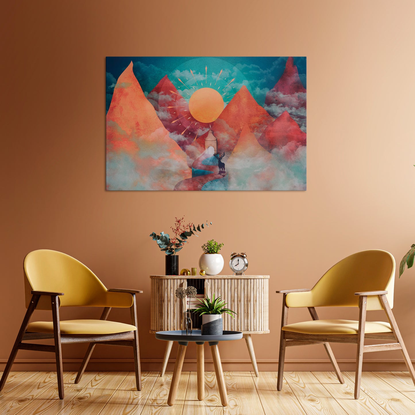 THE DEER MOUNTAIN Horizontal Canvas Print