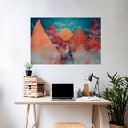 THE DEER MOUNTAIN Peel and Stick Horizontal Poster