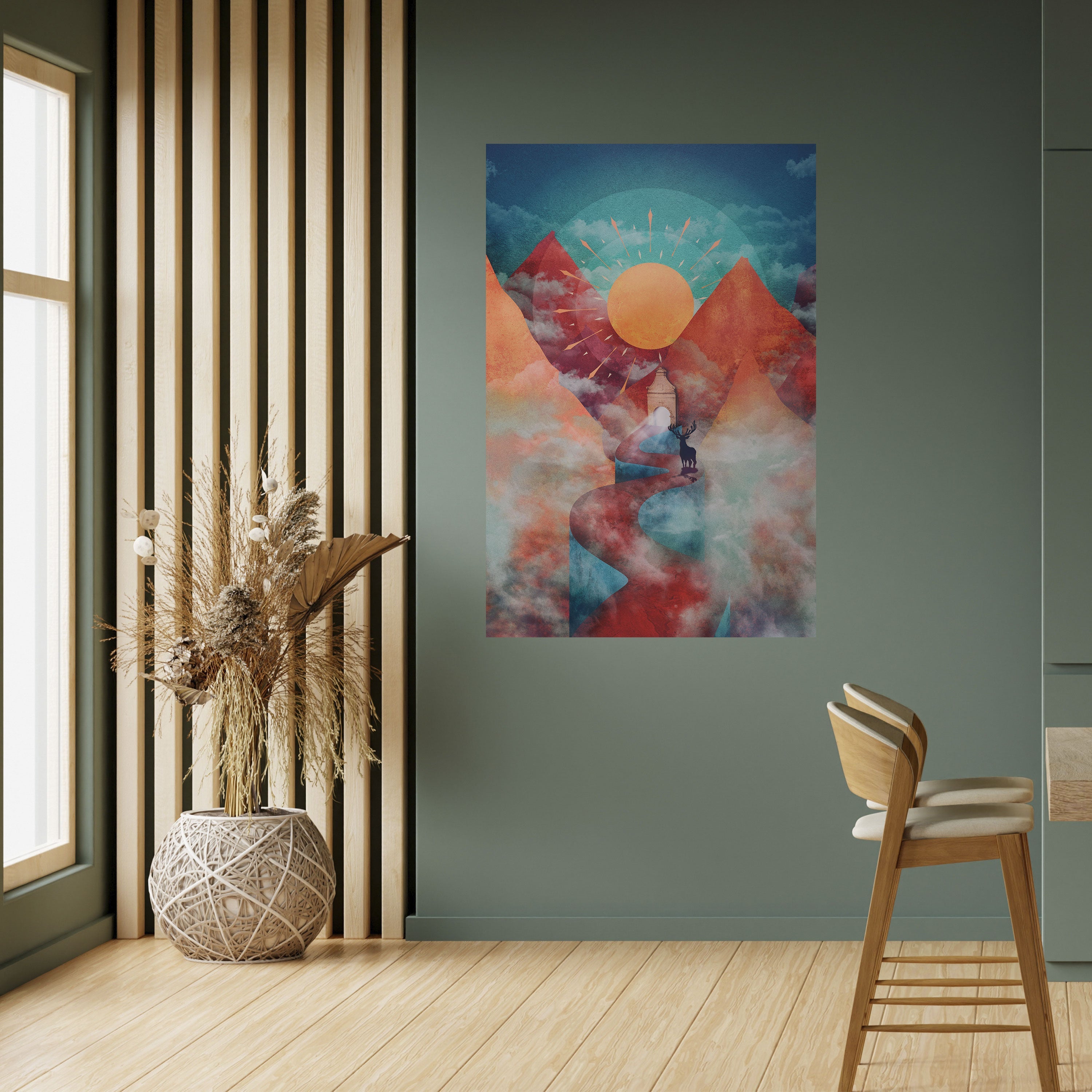 THE DEER MOUNTAIN Poster Vertical Autocolante