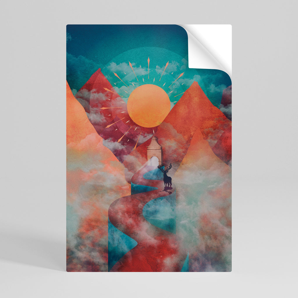 THE DEER MOUNTAIN Poster Vertical Autocolante