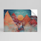 THE DEER MOUNTAIN Peel and Stick Horizontal Poster