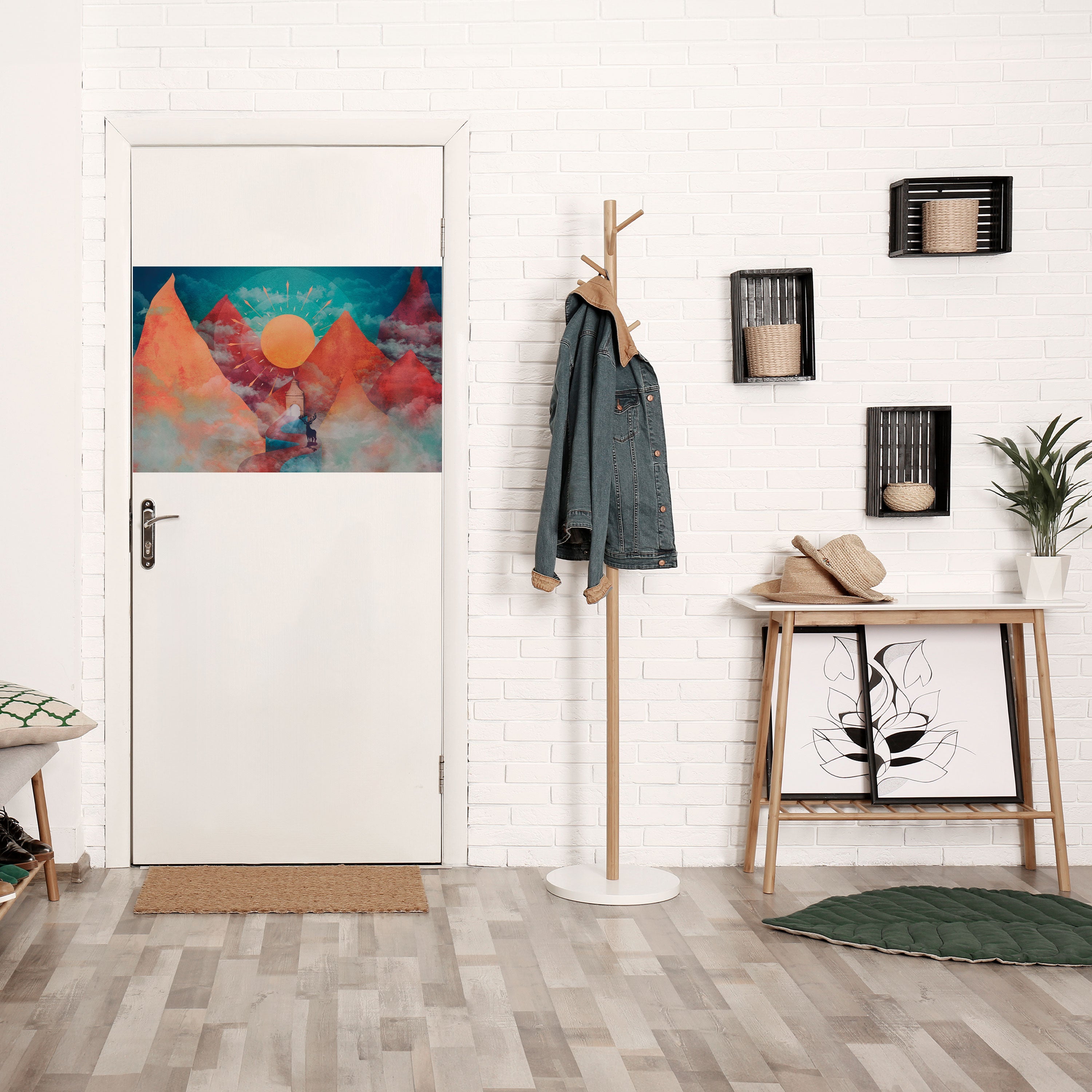 THE DEER MOUNTAIN Peel and Stick Horizontal Poster